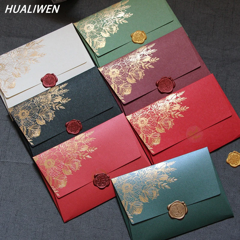 Wax Seal Letter Kit - 10 stks/pakket Hoogwaardige Parel Papieren Enveloppen