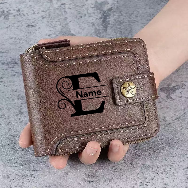 Personalized Name Box - Op maat gemaakte herenportemonnee - Gepersonaliseerde