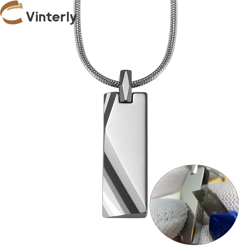 Name Necklace Custom - Wolfraamcarbide Hangers Mannen Op Maat Gemaakte