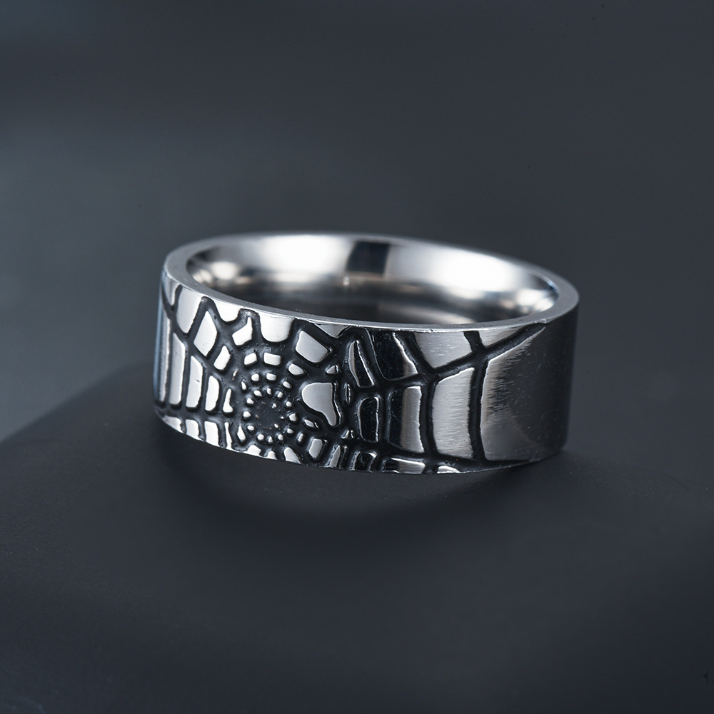 Roestvrij staal eenvoudige spi - Initial Ring Custom recensie en prijs
