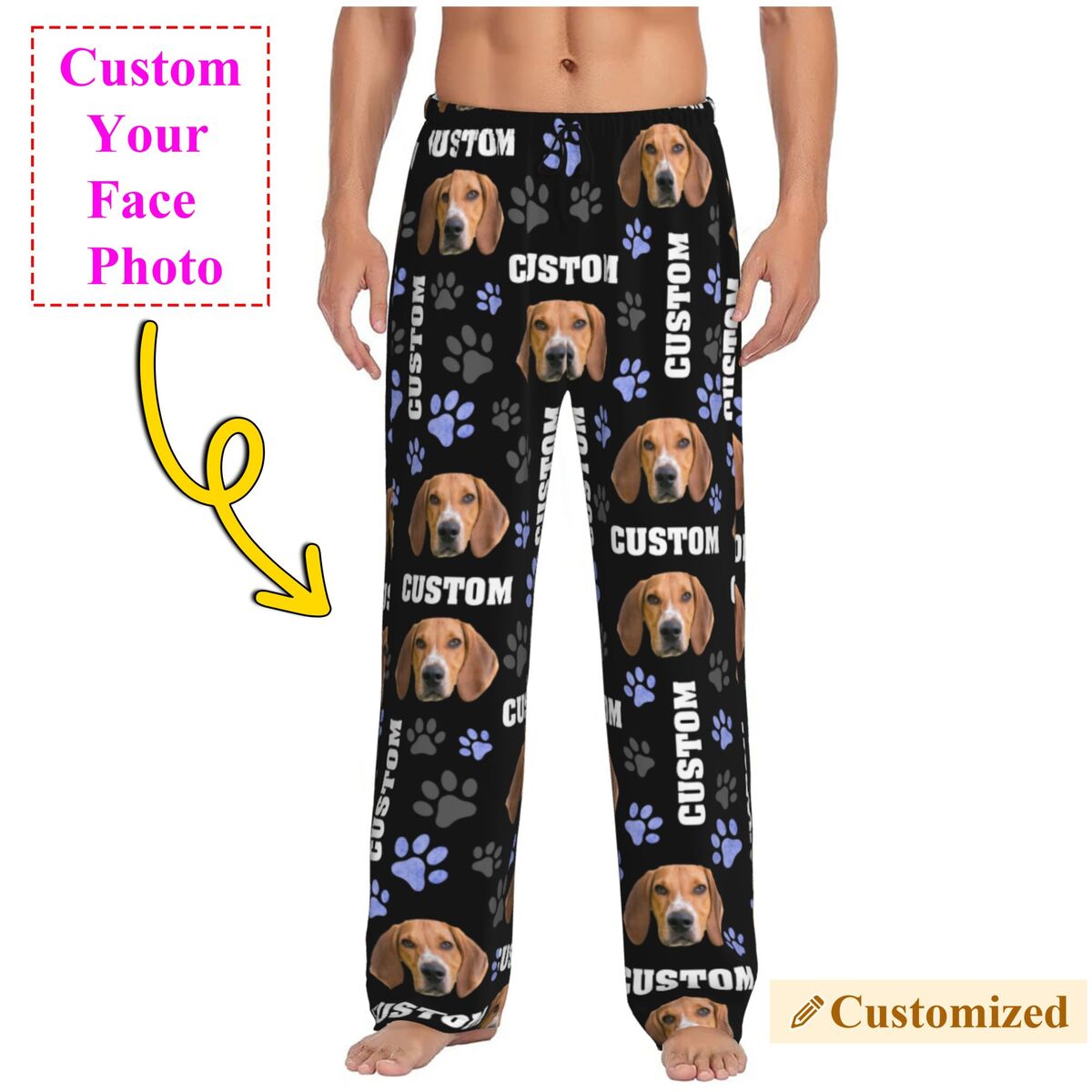 Mannen aangepaste hond foto py - Pet Portrait Custom recensie en prijs
