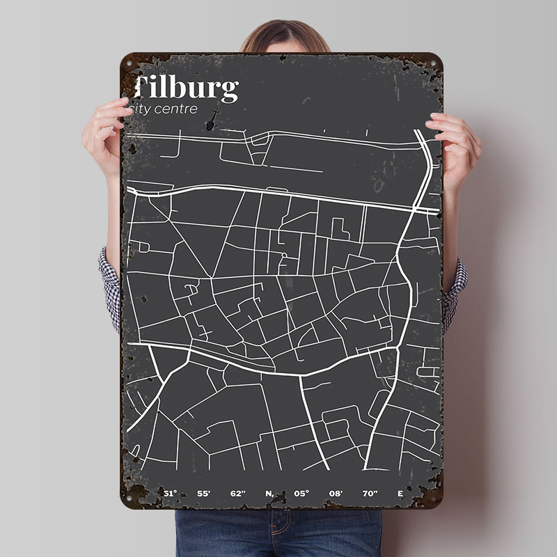 Tilburg City Centre kaart gedr - Custom Map Poster recensie en prijs