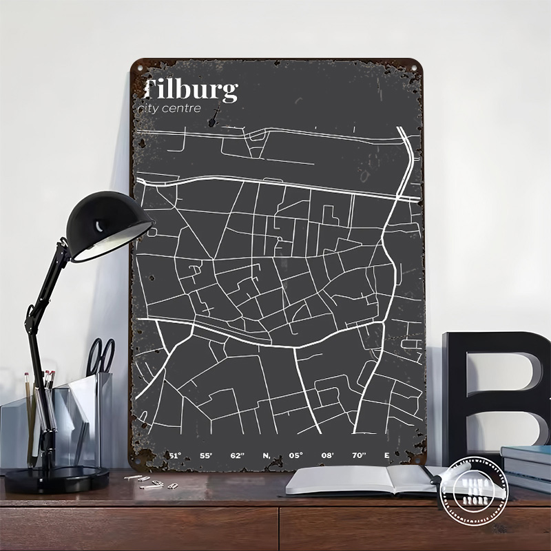 Tilburg City Centre kaart gedr - Custom Map Poster recensie en prijs