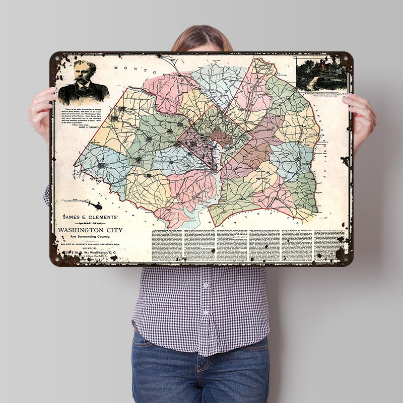 Kaart van Washington City Gedr - Custom Map Poster recensie en prijs