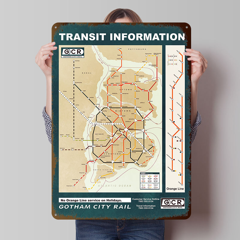 Gotham City Map Gedrukte Poste - Custom Map Poster recensie en prijs