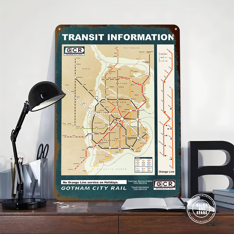 Gotham City Map Gedrukte Poste - Custom Map Poster recensie en prijs