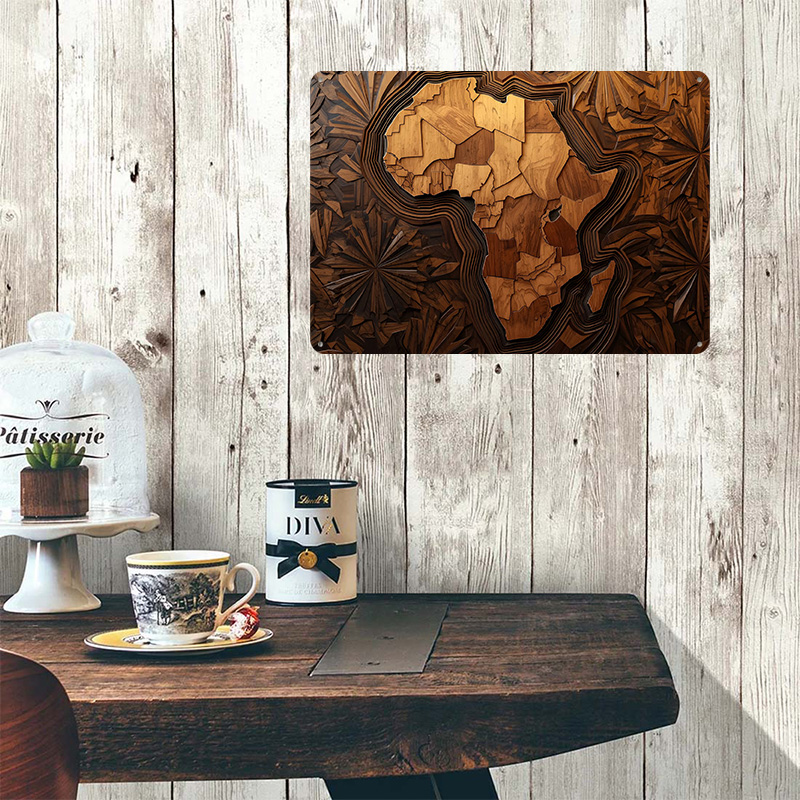 Afrika kaart houtsnijwerk kuns - Custom Map Poster recensie en prijs