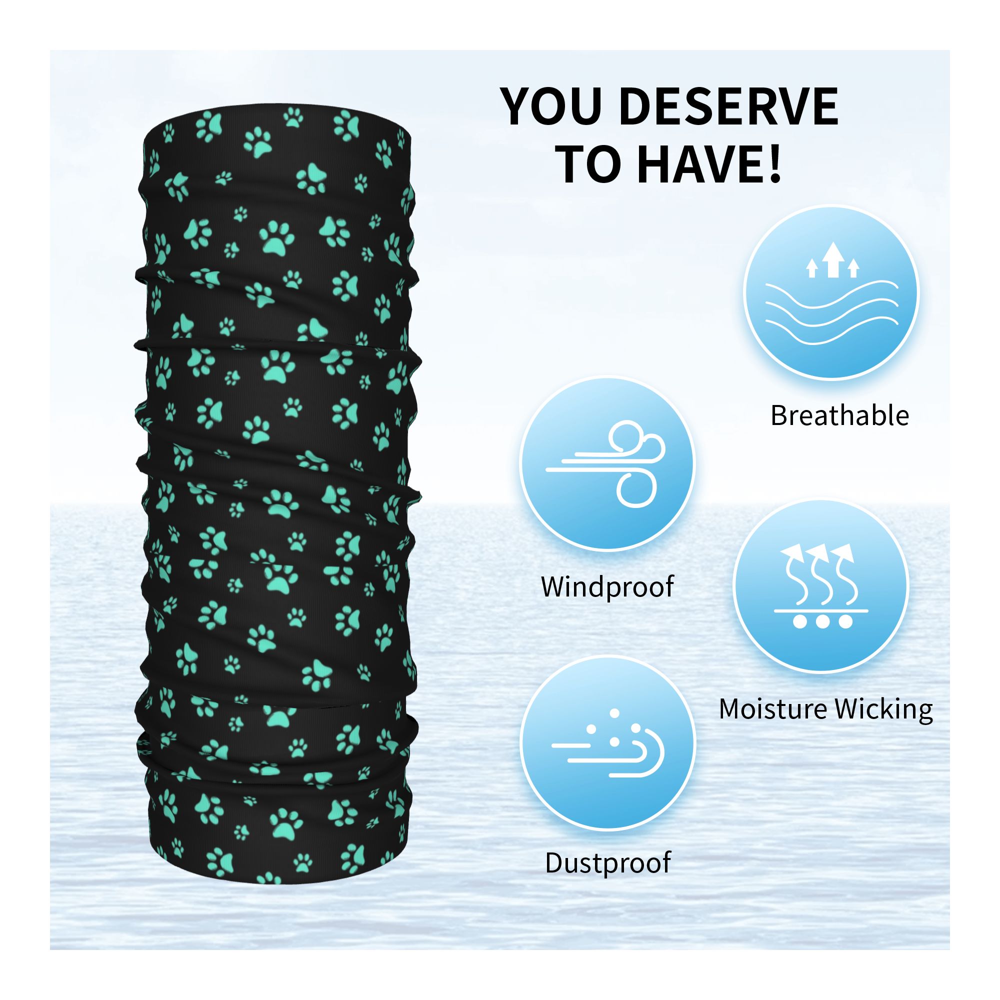 Aangepaste Aqua Dog Paw Print  - Pet Portrait Custom recensie en prijs
